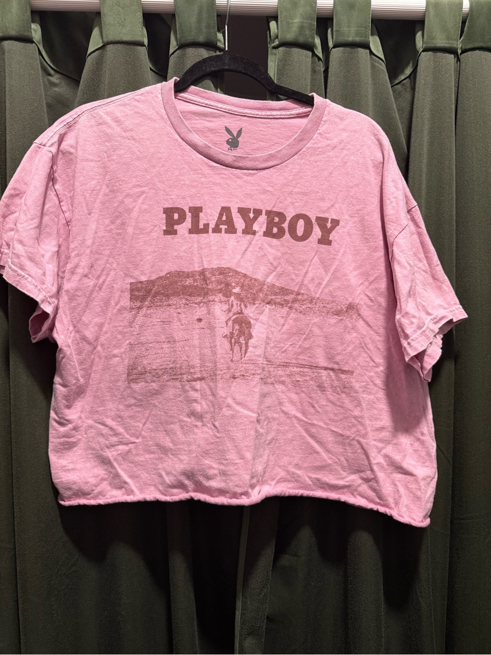Playboy Pink body crop tee